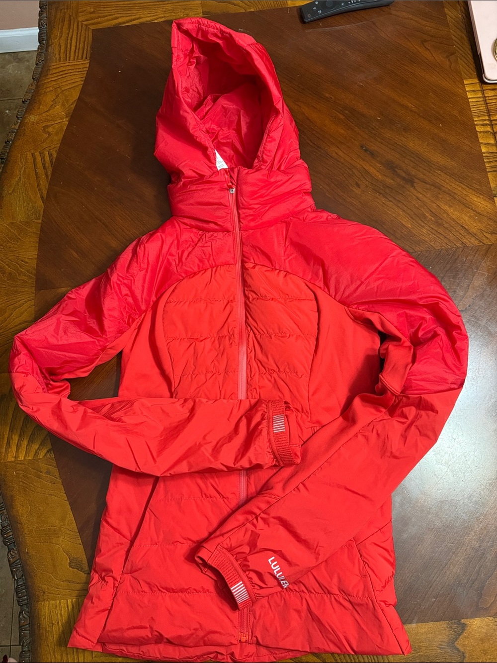 Lululemon Red Hooded Puffer Jacket new without tag.